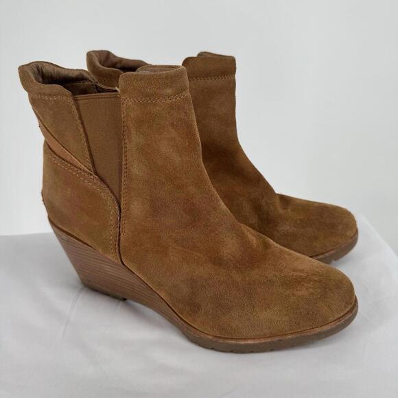 Sorel Boots Women’s 11 brown suede wedge minimalist fall boho fall after hours - Picture 2 of 9